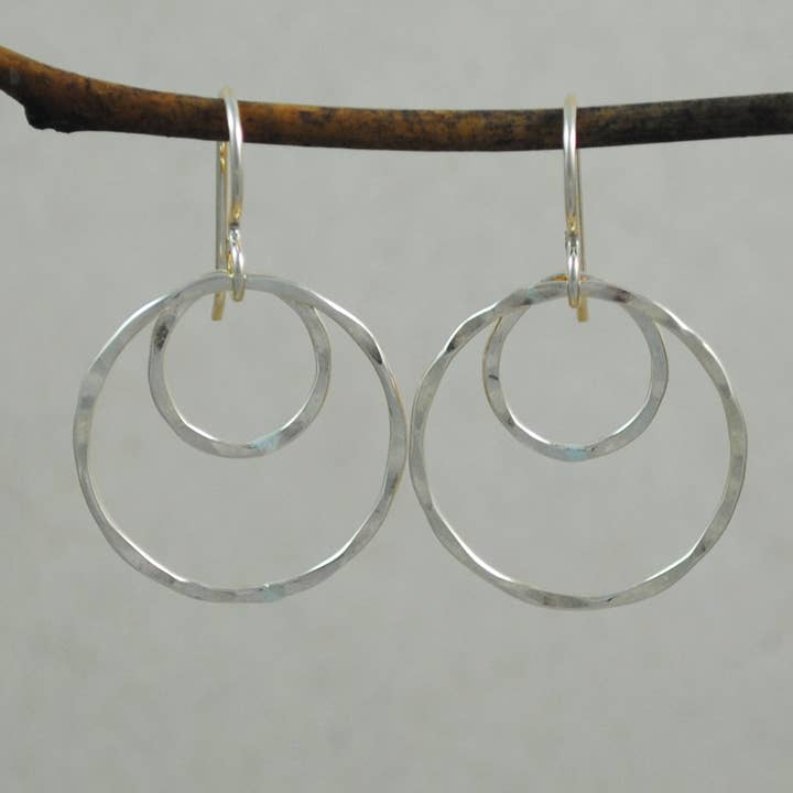 Double Ring Earrings - gold-filled for wholesale by Cameron Kruse Designs