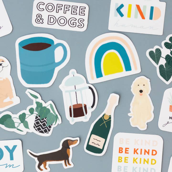 Joy Paper Co. - Wholesale Sticker - Coffee & Dogs Sticker2