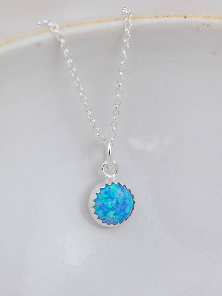 Sterling Silver Large Gemstone Pendant for wholesale by Lucy Kemp Jewellery