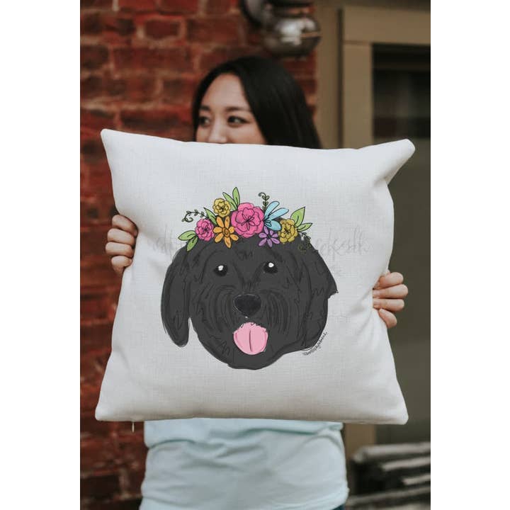 Almofada Quadrada Doodle Dourada por atacado de Doodles By Rebekah