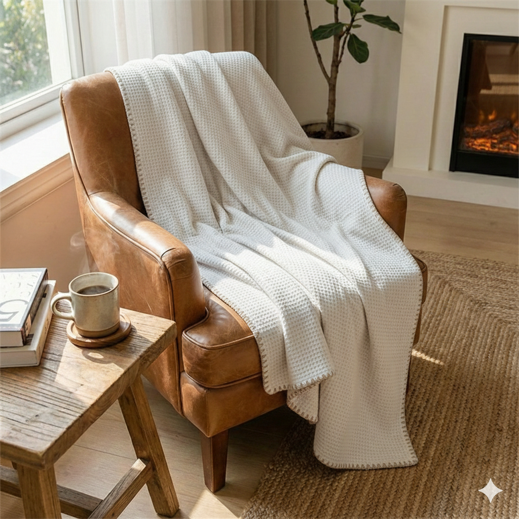 FLUFFERY - Wholesale Throw Blanket - Embossed Waffled Throw 60" x 80" (150 x 200 cm)4