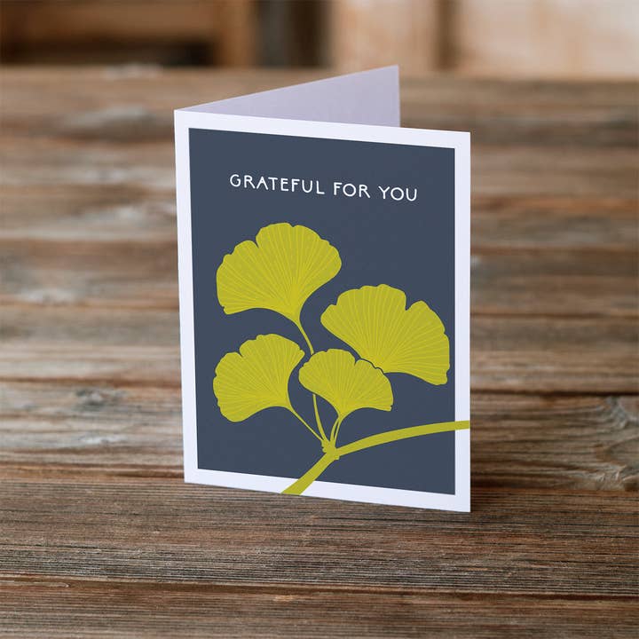 Brianna Reagan Creates - Wholesale Thank You Card - Ginkgo / Thank You Greeting Card