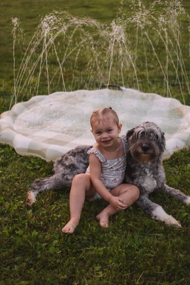 Brooklyn Neutral - Wholesale Inflatables - Green Gingham Splash Pad7