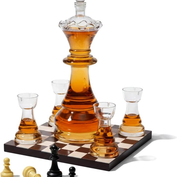 New Chess Decanter Set by The Wine Savant for wholesale by The Wine Savant / Khen Glassware
