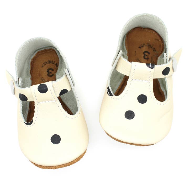 the original soft soled t-strap: dot for wholesale by Mon Petit Shoes