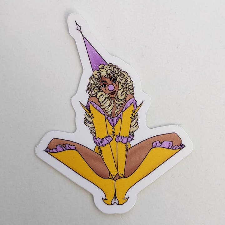 Adesivo Stars - Celestial Clown per la vendita all'ingrosso da parte di Amy in the Aether Art