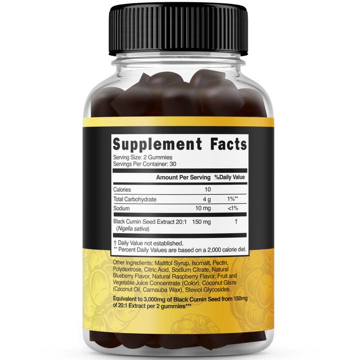 Dorado Nutrition - Wholesale Oral Supplement/Vitamin - Black Seed Oil Gummies (60 Gummies)1