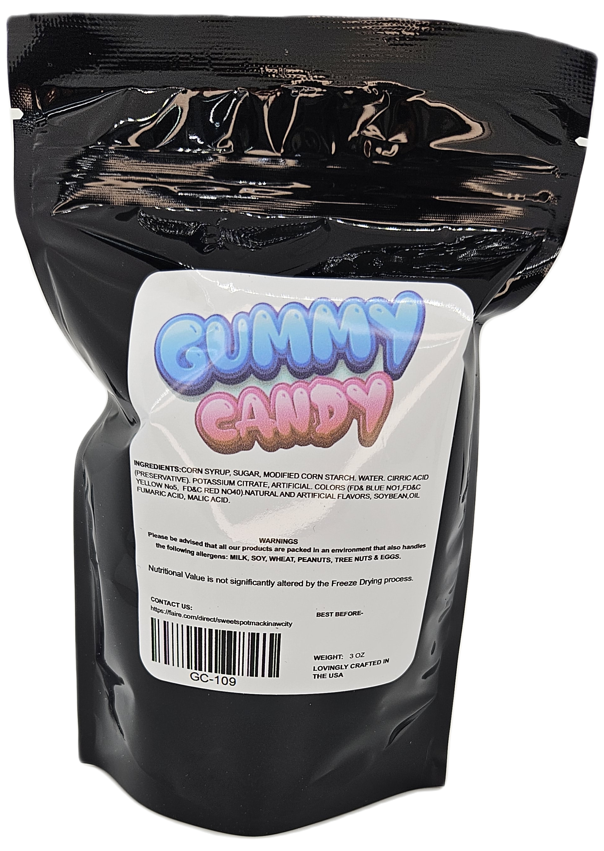REMOVED BRAND - Wholesale Hard Candy - Freeze Dried Gummy Peach Ring1