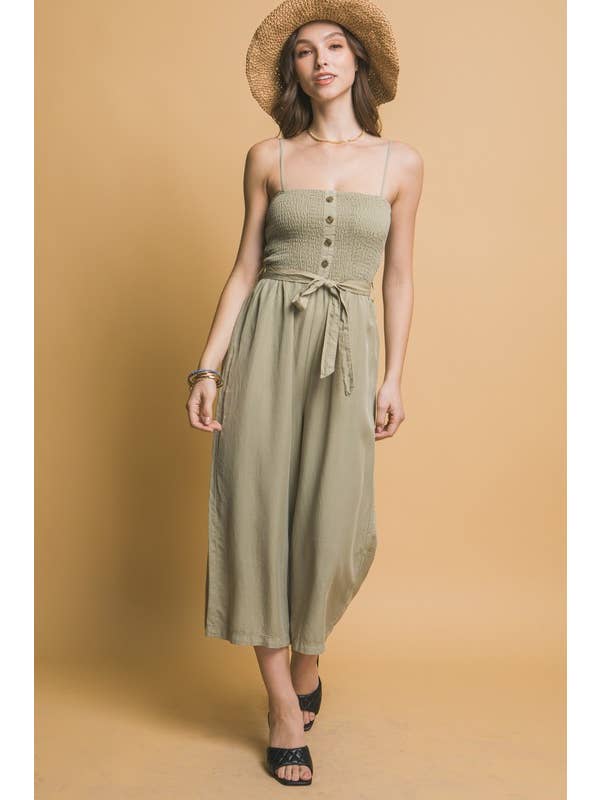 Vanilla Monkey – wholesale Jumpsuit - Dam – Smockad vid byxdress med korta ben