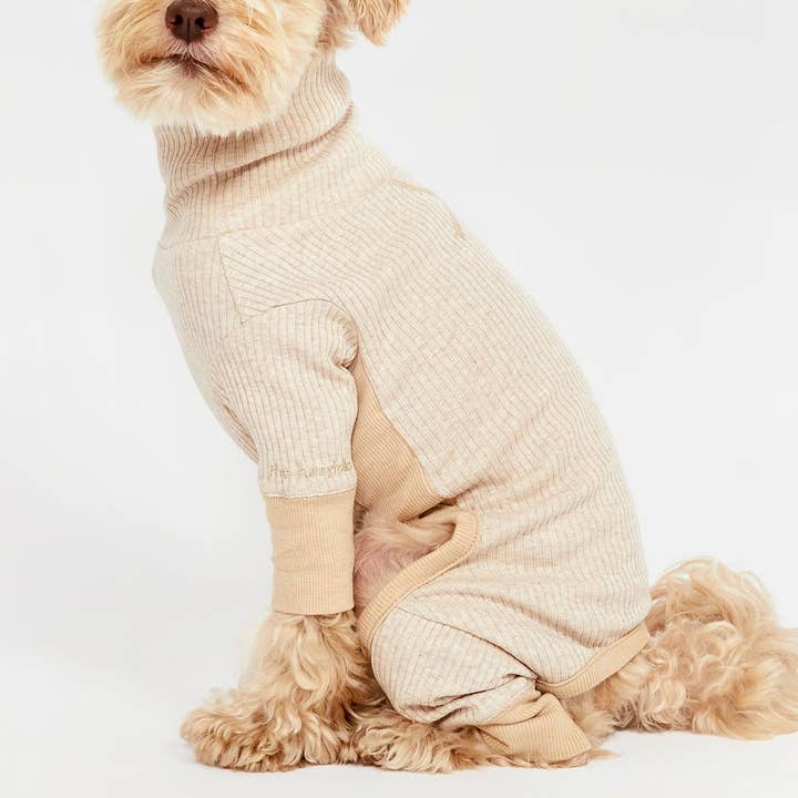 High-neck Beige Heather Onesie for wholesale by the furryfolks