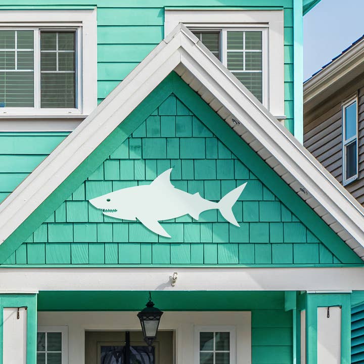 Decorazione murale a forma di squalo resistente alle intemperie per casa al mare costiera per la vendita all'ingrosso da parte di JennyGems