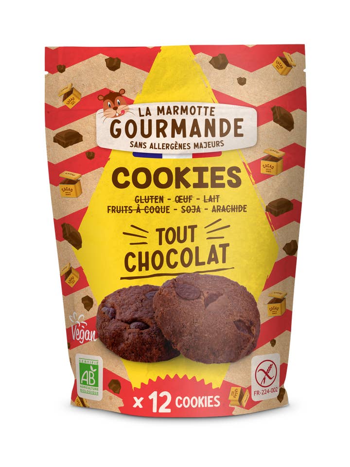 Biscoitos de chocolate sortidos 150 g por atacado de La Marmotte Gourmande