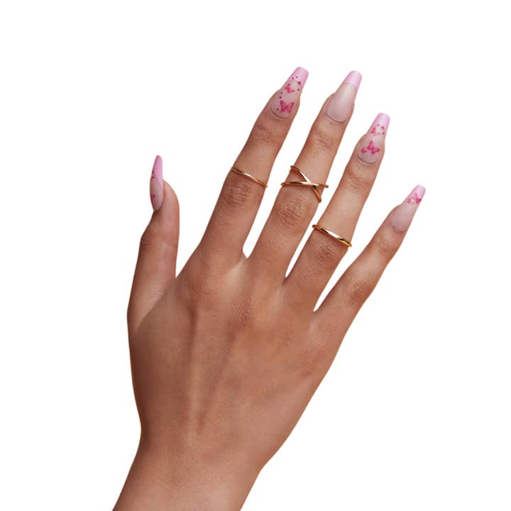 Pregos Presss-On PaintLab Butterfly Kiss por atacado de PaintLab