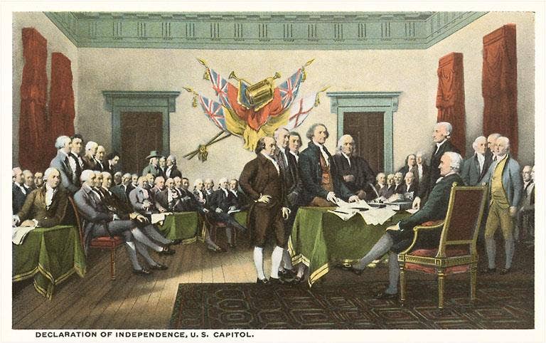 Found Image Press - Wholesale Sticker - Sticker DC-245 Painting, Declaration of Independence, Capito0