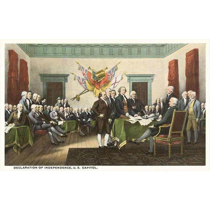 Found Image Press - Wholesale Sticker - Sticker DC-245 Painting, Declaration of Independence, Capito