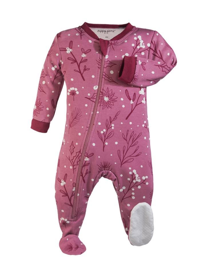 ZippyJamz - Wholesale Jumpsuit - Baby - Berry Bliss - Organic Cotton