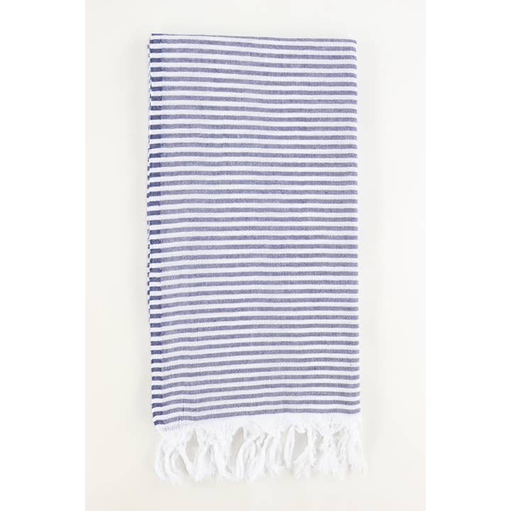 TURKISH LINEN & TOWELS - Wholesale Beach Towel - Premium Turkish Cotton Thin Striped Peshtemal Beach Towel2