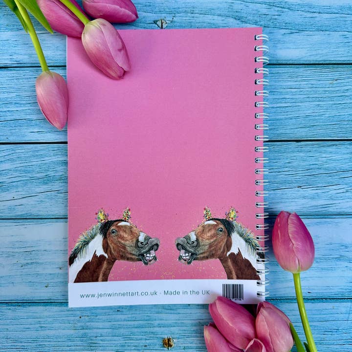 Jen Winnett Eco Artist - Wholesale Notebook - Horse Funny Lined Eco Friendly A5 Notebook UK Made Notepad 4