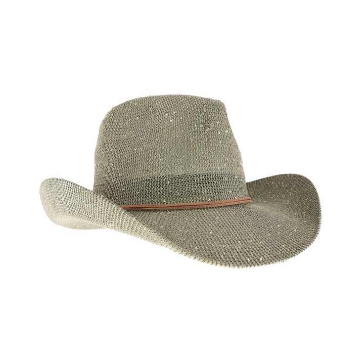 C.C Beanie - Wholesale Cowboy Hat - Women's - Vegas Sequin Cowboy Hat CBC03
