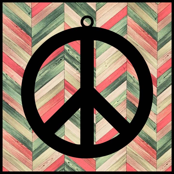 Ornamento in metallo Peace per la vendita all'ingrosso da parte di Designed With Sparks