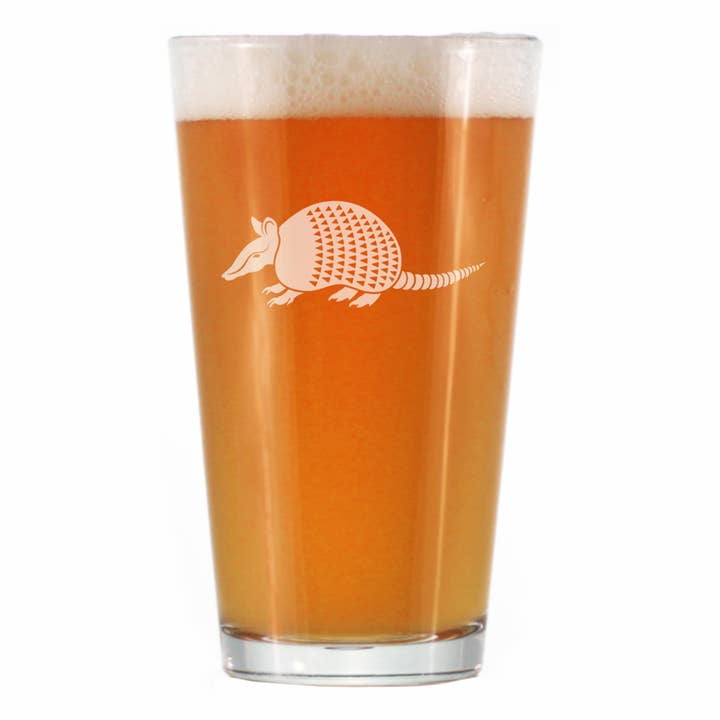 Armadillo - Verre à bière - Cadeaux et souvenirs du Texas pour la vente par bevvee