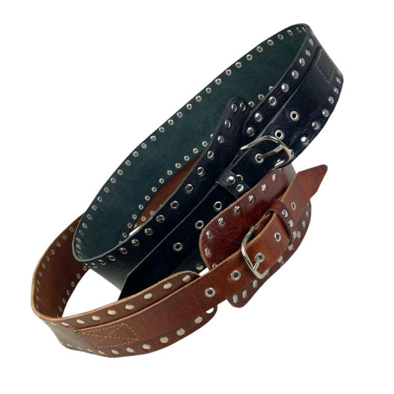 Chenson & Gorett – Cinto - Mulher por atacado – Cinto Artesanal Exclusivo em Pele com Tachas Laterais8