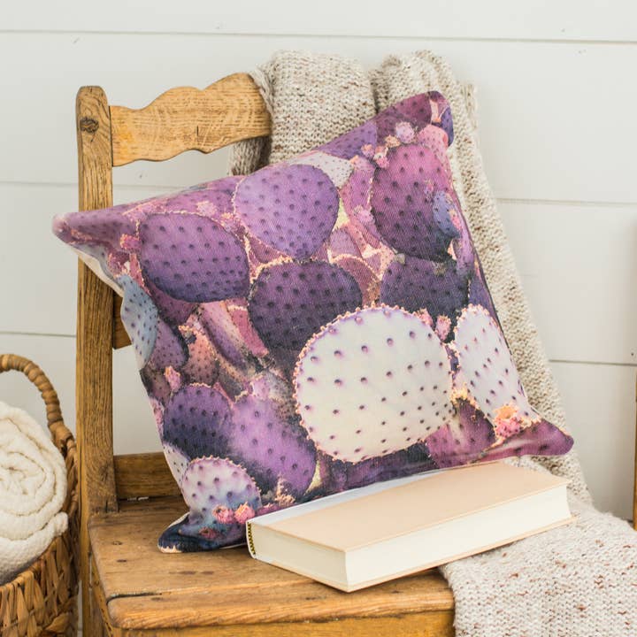 Almofada Pera Prickly Pera Roxa, Fotografia do Deserto, Housewarming por atacado de AURE