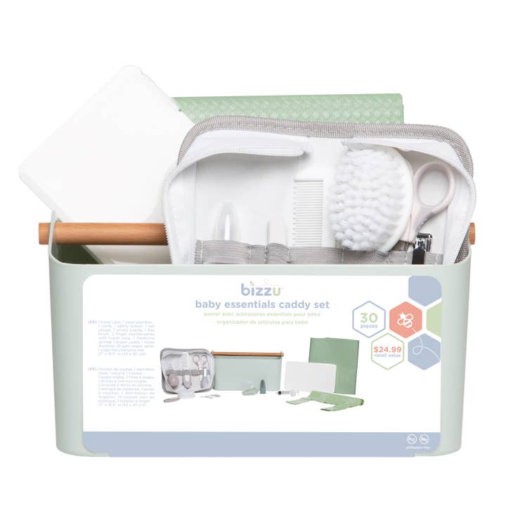 Bizzu - Wholesale Diaper Caddy - Baby - Sage Green Diaper Caddy Set1