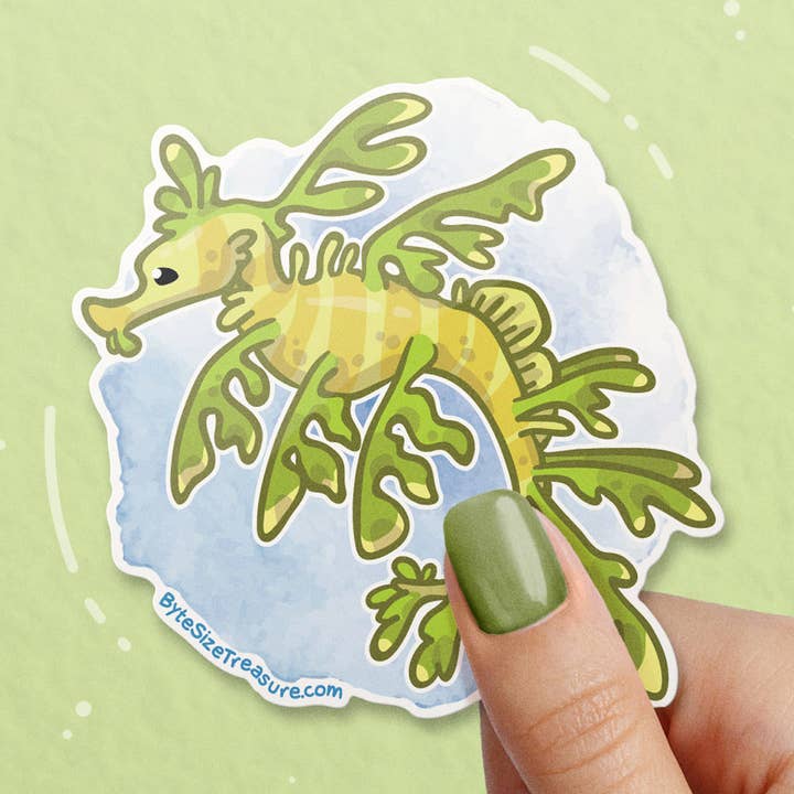 Adesivo in vinile con drago marino per la vendita all'ingrosso da parte di Byte Size Treasure