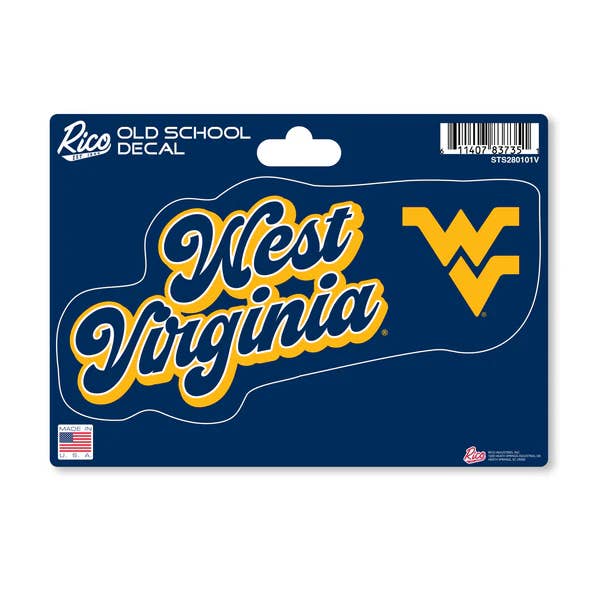 West Virginia Mountaineers Vintage Decal for wholesale by Rico Industries