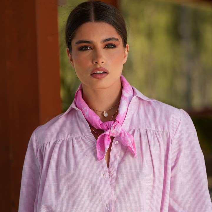 GUIMANOS - Wholesale Button Down Shirt - Women's - Stripes Blouse0