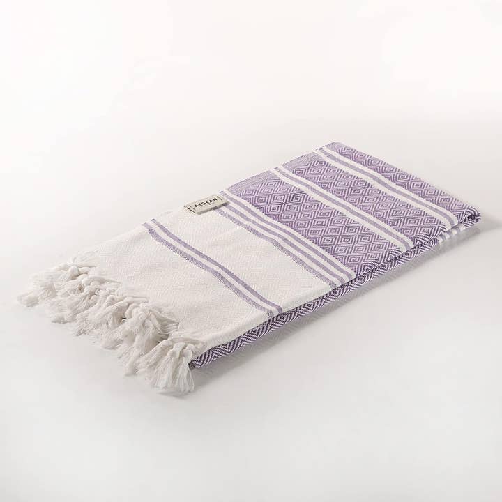 Aegean Concept - Wholesale Beach Towel - Turkish Beach Towels, Oversized, Sandcloud Bath Towel, Packable, 41 x 68 inches, Soft, Quick Dry, Ideal for Swimmers, Travel, for Men & Women, Extra Large, Lilac, Pack of 1