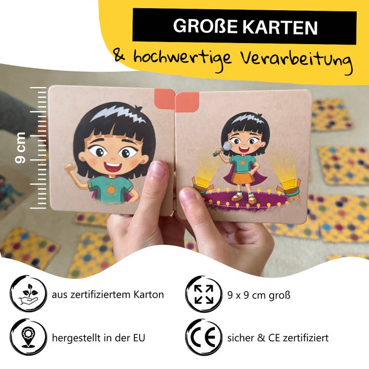 HANNIline - Wholesale Learning Cards - Kids & Baby - Emotional memo game (3-7 years) | 30 soulful cards5