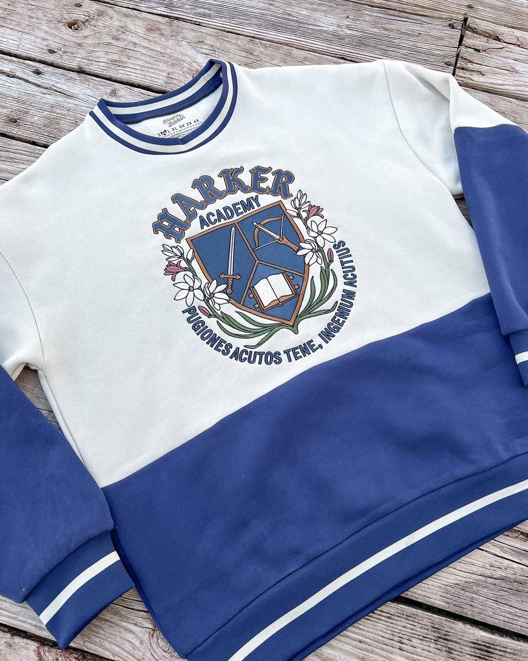 Blissfully Bookish Company - Wholesale Sweatshirt - Women's - Officially Licensed Harker Academy Embroidered Sweatshirt6