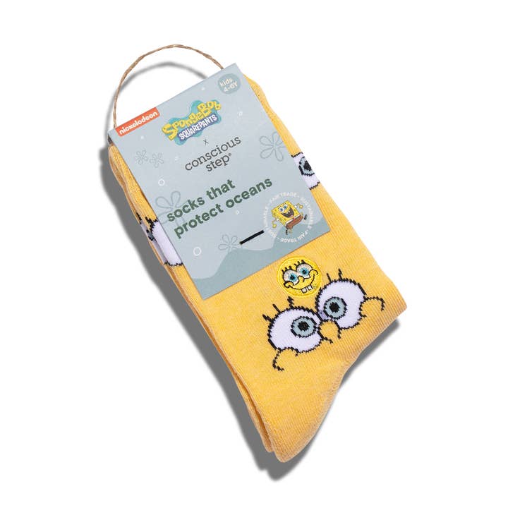 Kids SpongeBob Socks that Protect Oceans for wholesale by Conscious Step