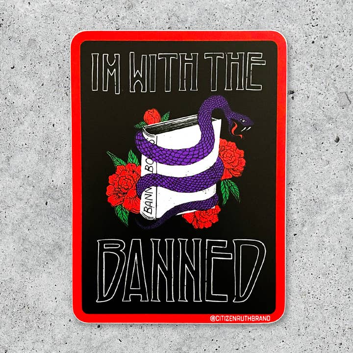 Vinylaufkleber im Rock Concert Style von I'm With The Banned Books für den Großhandel von Citizen Ruth