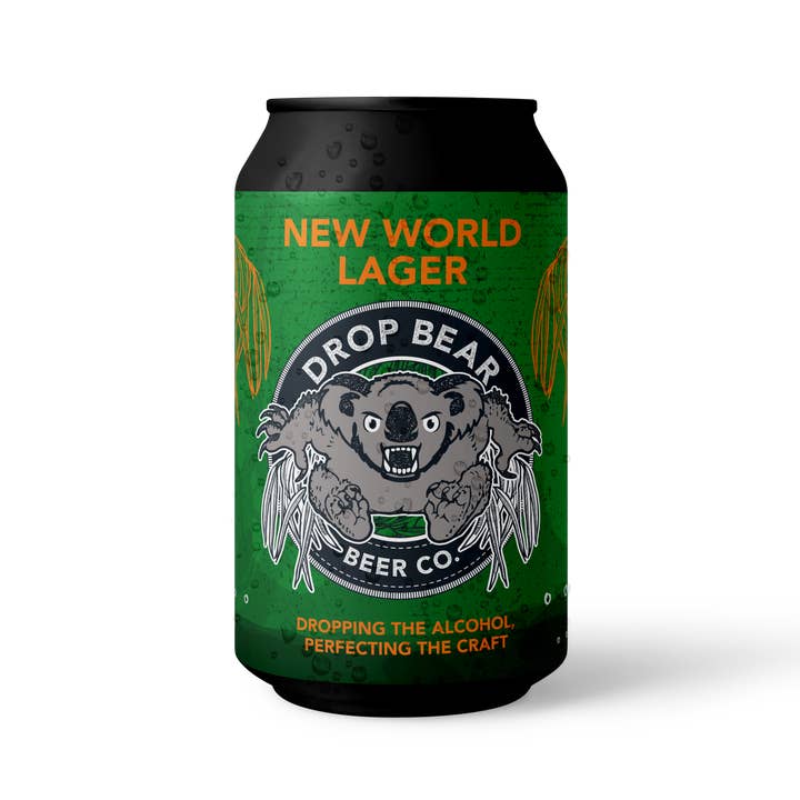 Drop Bear Beer New World Lager 330ml cans for wholesale by Drop Bear Beer Co