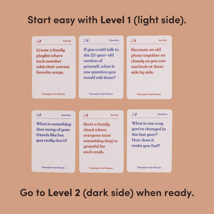 Parents Are Human | Card Games for Family, Love, & Healing - Wholesale Card Game - Teenagers Are Human (Ages 14-17+)6
