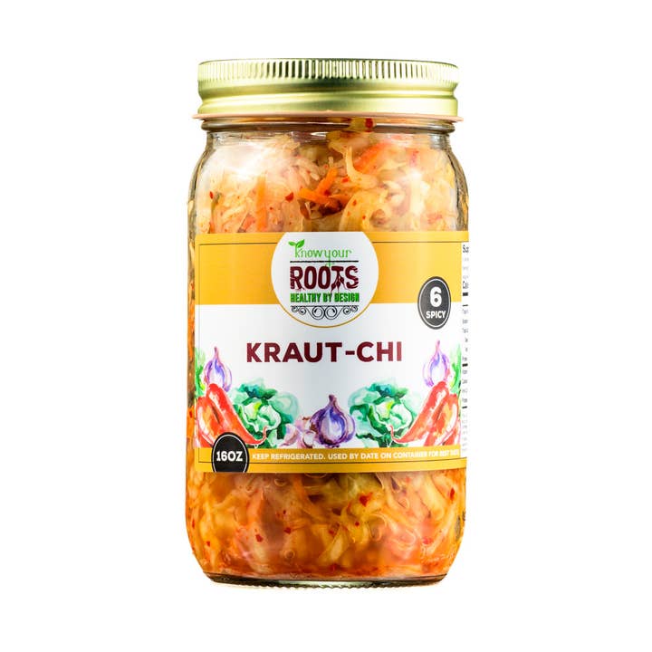 Kraut-chi (levende fermentering, kræver køling) for engroshandel hos Knonw Your Roots Pickles