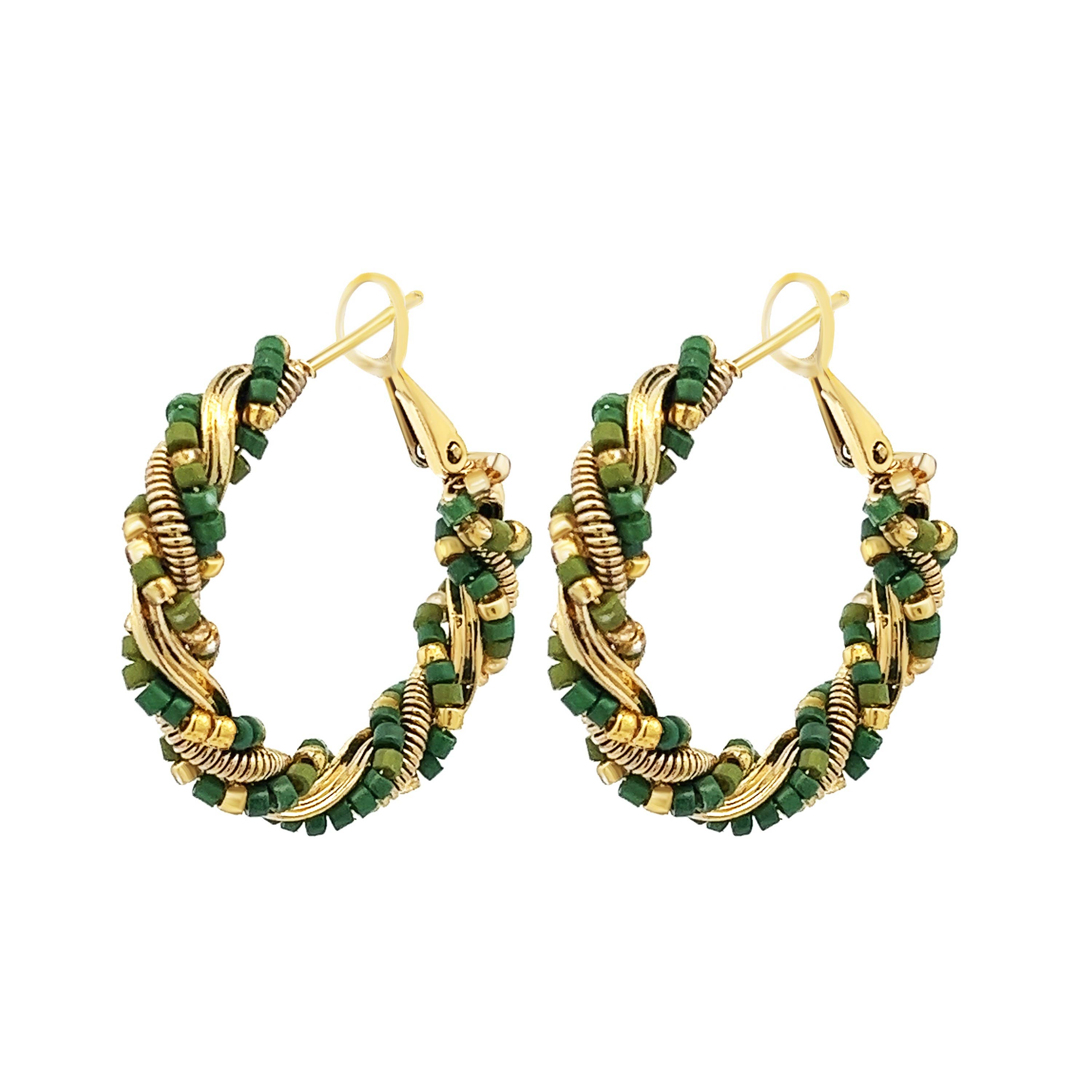 AMORINO SRL - Wholesale Hoop Earrings - Circle Earring With Crystal - YNK2392E5651