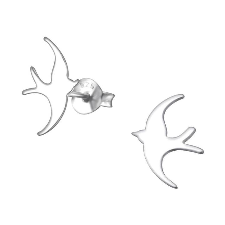 925 Sterling Silver Bird Stud/Post Earrings for wholesale by Moonrise Jewelry
