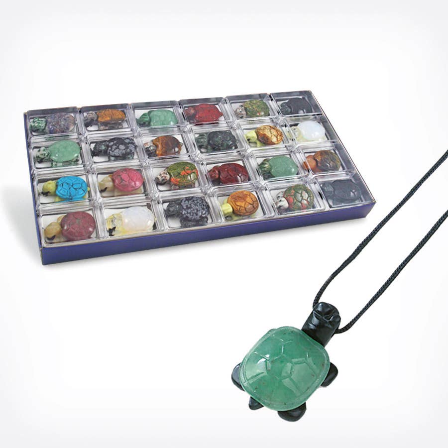 GeoCentral – wholesale Pendant/charm necklace – Stone Turtle Pendant1
