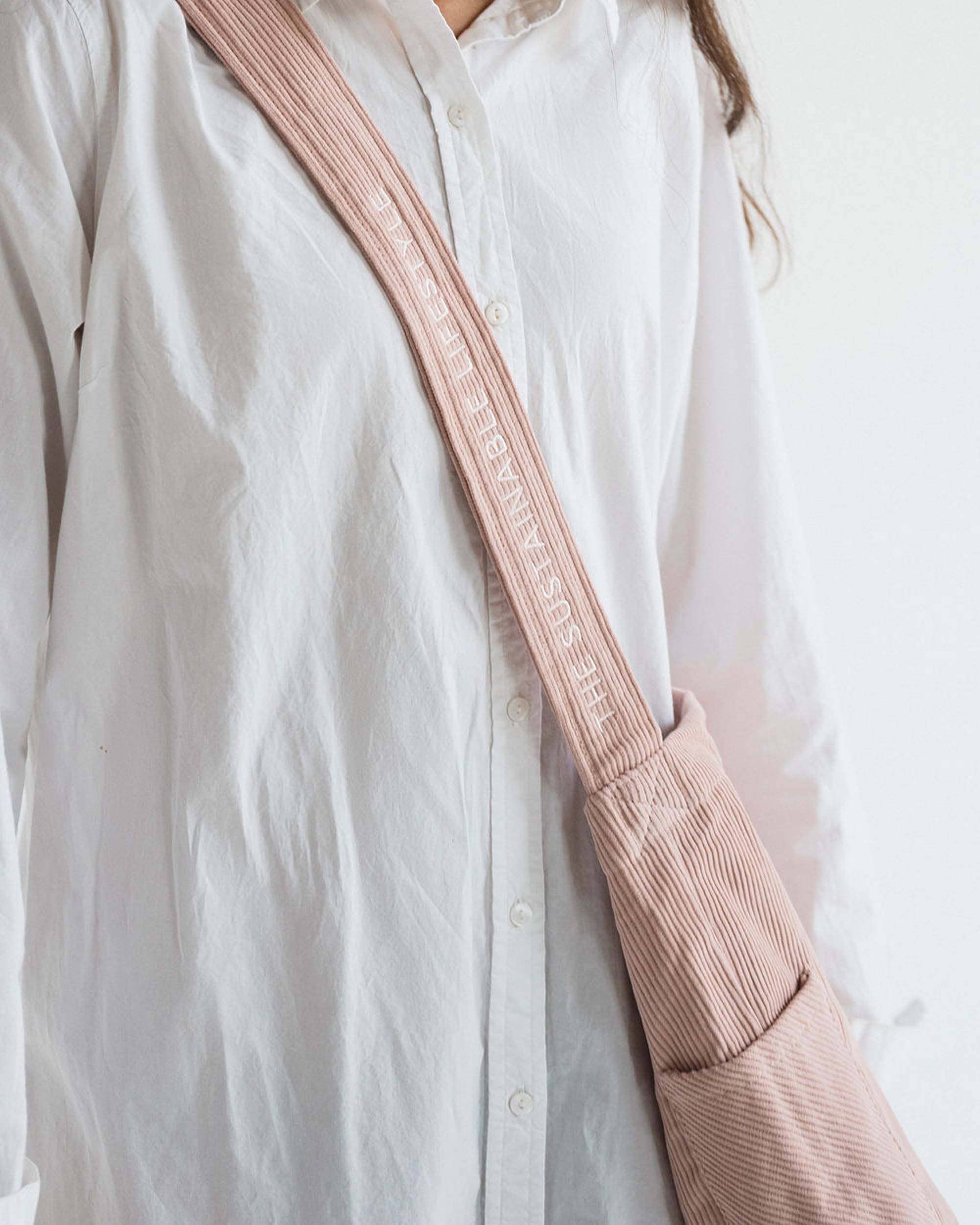 Tintok - Wholesale Crossbody Bag - Unisex - Mati Corduroy Bag - Rose 100% organic cotton1