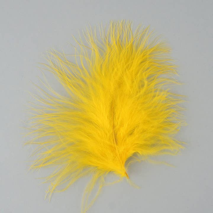 Plumas sueltas de marabú de pavo de 3 a 8 pulgadas teñidas, doradas para venta al por mayor de Zucker Feather Products