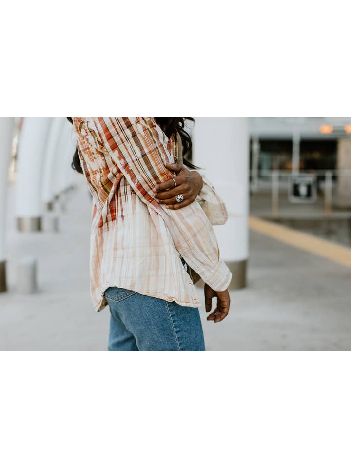 Create Good Company - Wholesale Button Down Shirt - Women's - Trashed Shirts * Bleached Flannels/Shirts Refill Pack3