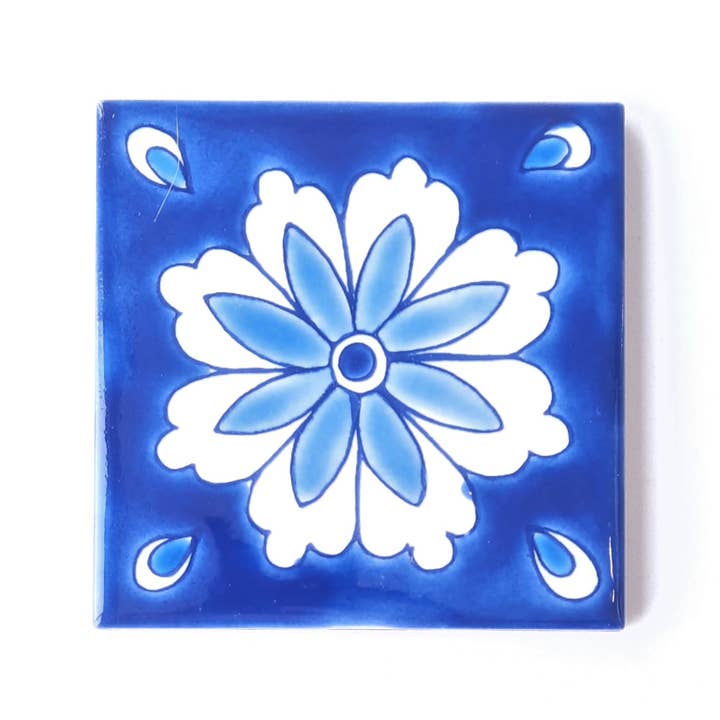Dyari - Venta al por mayor Azulejos - BLUE 1 | Baldosa cerámica decorativa pintada a mano 4"x4" (10x10cm)