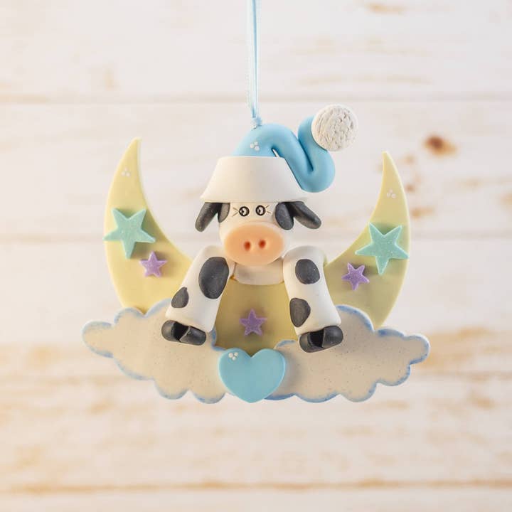 Over the Moon - Blue for wholesale by Clayfun Creations