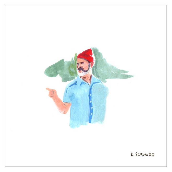 Tiny Steve Zissou Print for wholesale by Kimmy Makes Things