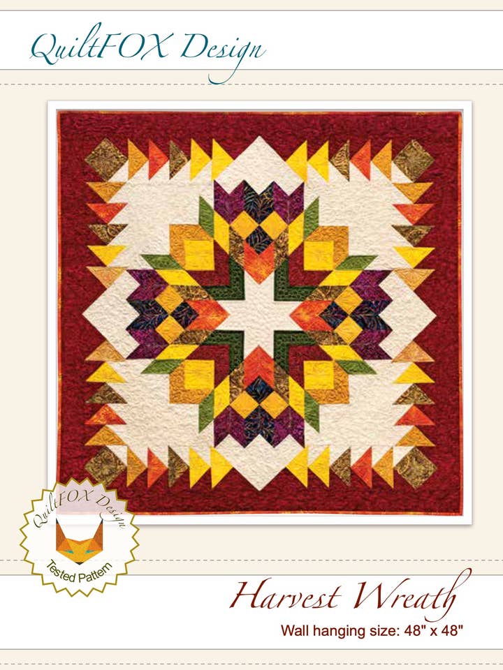 Skördkrans, storlek 48 1/2 ”x 48 1/2" för wholesale av Quiltfox Design