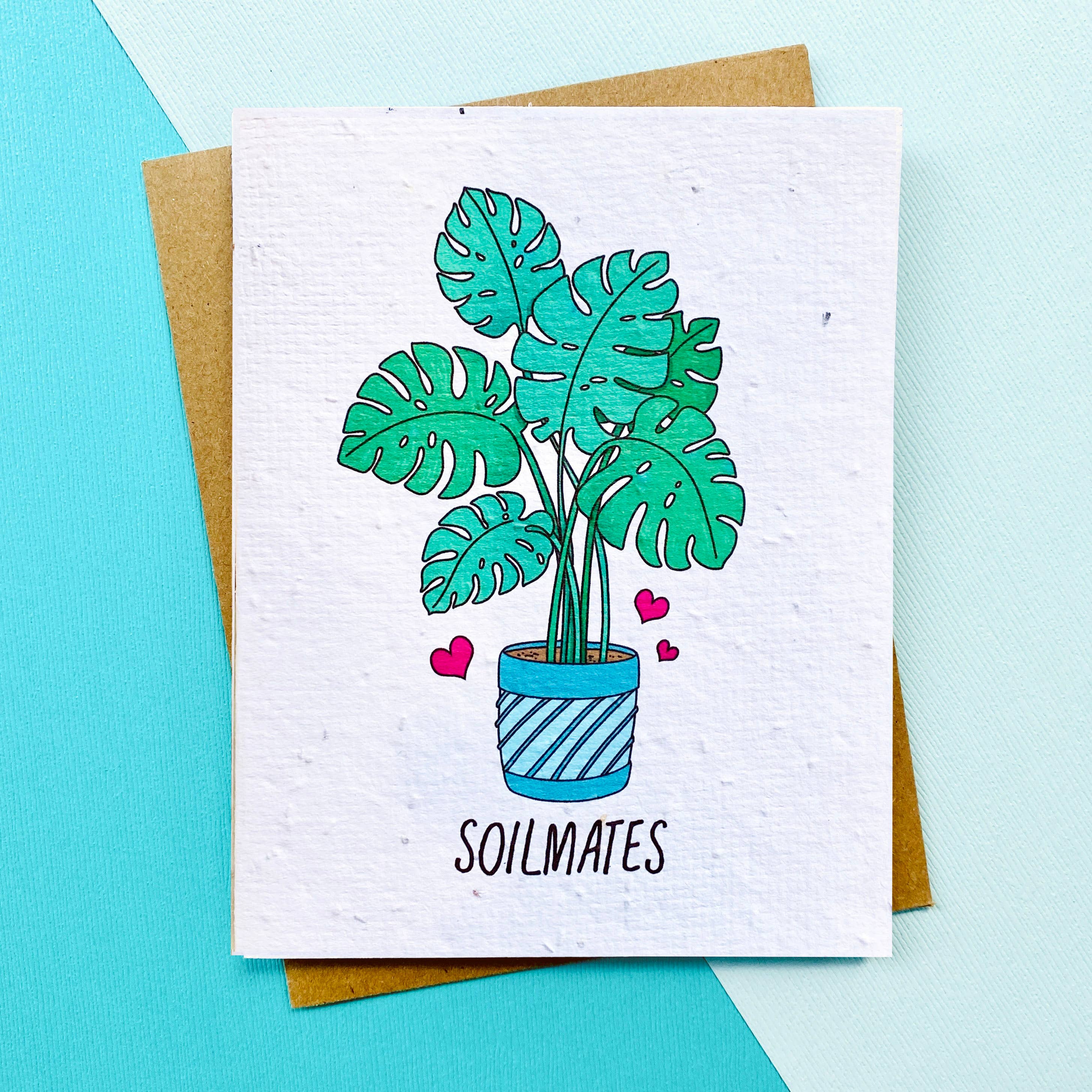 Top Hat and Monocle - Wholesale Valentine's Day Card - Soilmates Plantable Seed Paper Valentine / Anniversary Card1